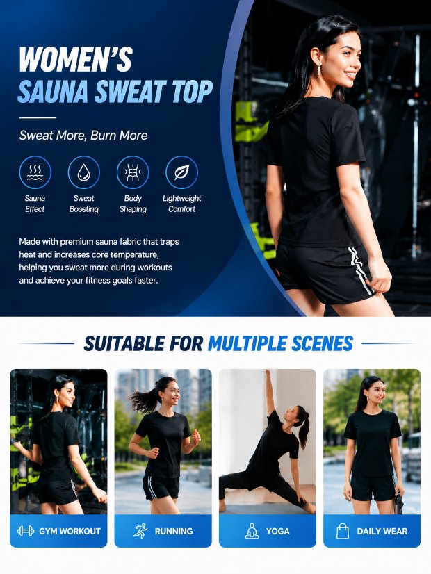 vest-top-tshirt-jacket-bra-tank Women's Heat Trapping Sauna Shirt - Sweat Vest Compression Shapewear - Sauna Suit Top - Sweat More & Look Great