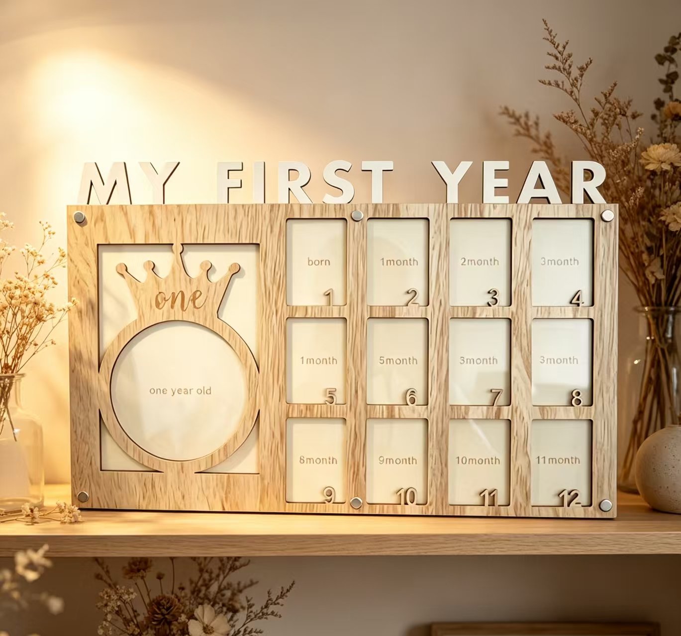 Infant Baptism Baby My First Year First Birthday Photo Frame