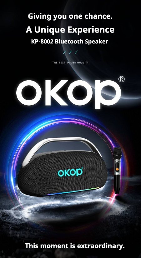 Karaoke Speaker System KP-8002 Wireless Microphone Bluetooth Speaker