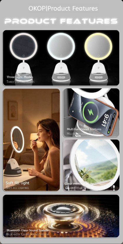 Portable Outdoor Bluetooth Speaker KP-856 Wireless Charging Bluetooth Speaker