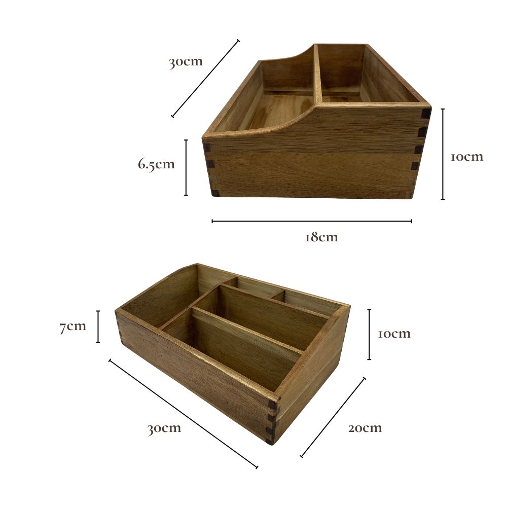 Desktop Storage Mortise-and-Tenon Desktop Organizer with Compartments