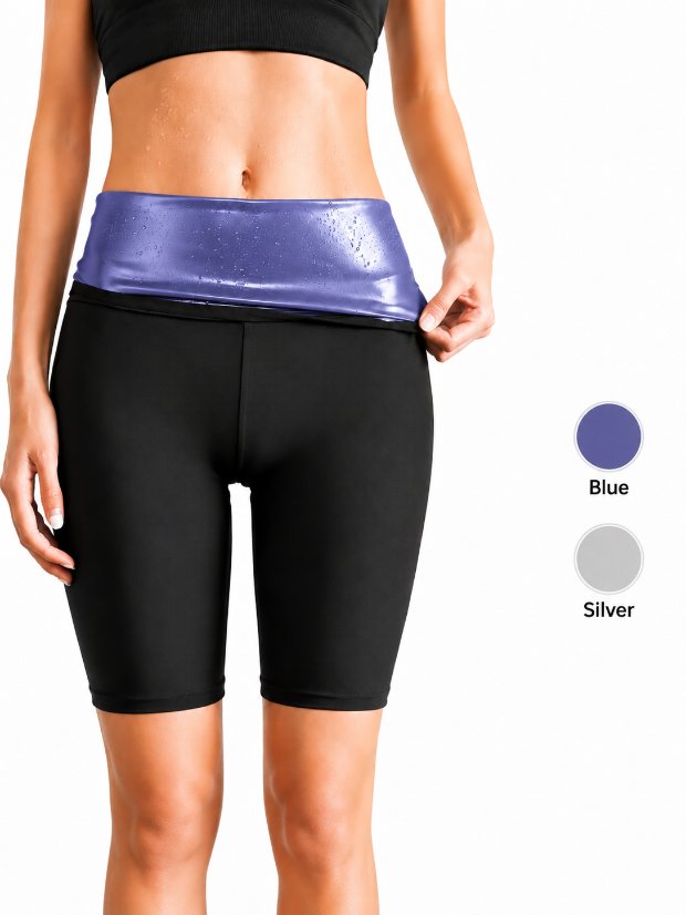 legging-shorts-capri-pant Sauna Short Pants for Women Workout Compression Sweat Shorts Tummy Control Shapewear High Waist