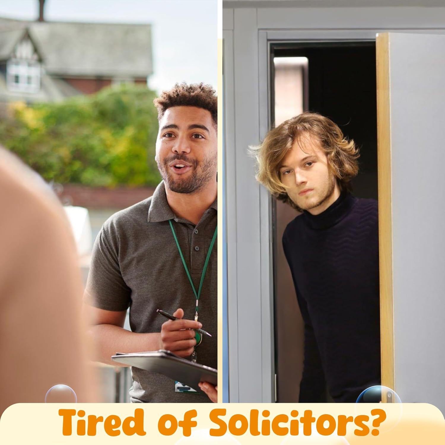 Holidays, gifts No Soliciting Sign for Office No Salesperson No Knocking or Ringing Doorbell Sign