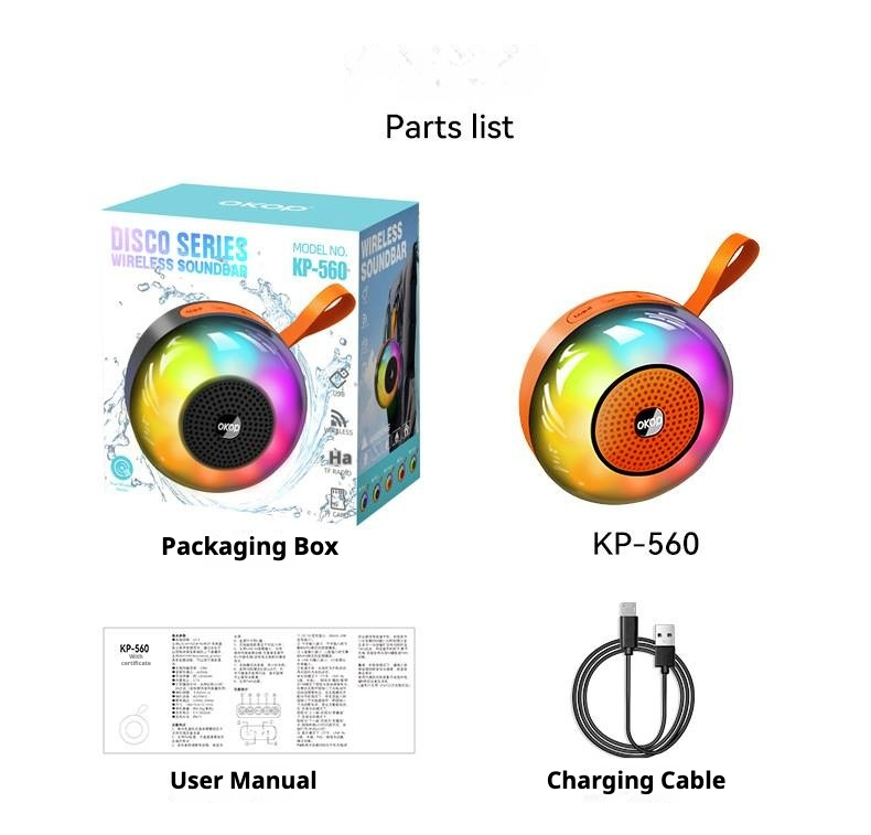 Portable Outdoor Bluetooth Speaker KP-560 Wireless Bluetooth Speaker