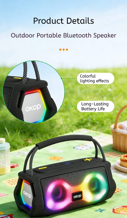 Portable Outdoor Bluetooth Speaker KP-812 Portable wireless bluetooth speaker