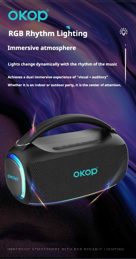 Portable Outdoor Bluetooth Speaker KP-804 Wireless Bluetooth Speaker