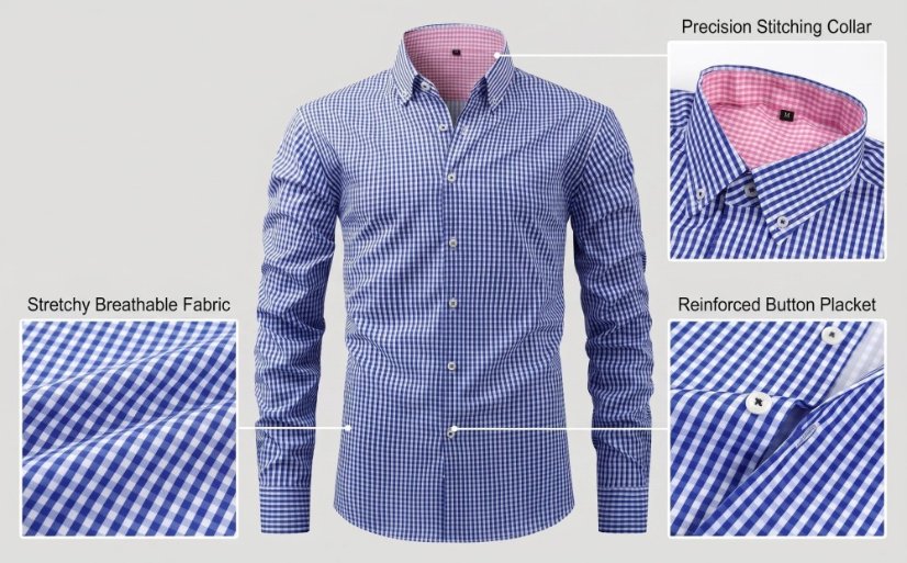 Plaid C360 Four-Way Stretch Long-Sleeve Shirt