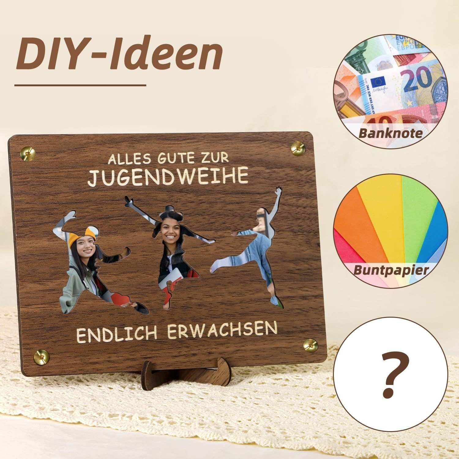 Holidays, gifts DIY Wooden Craft Youth Dedication Gift Money Clip