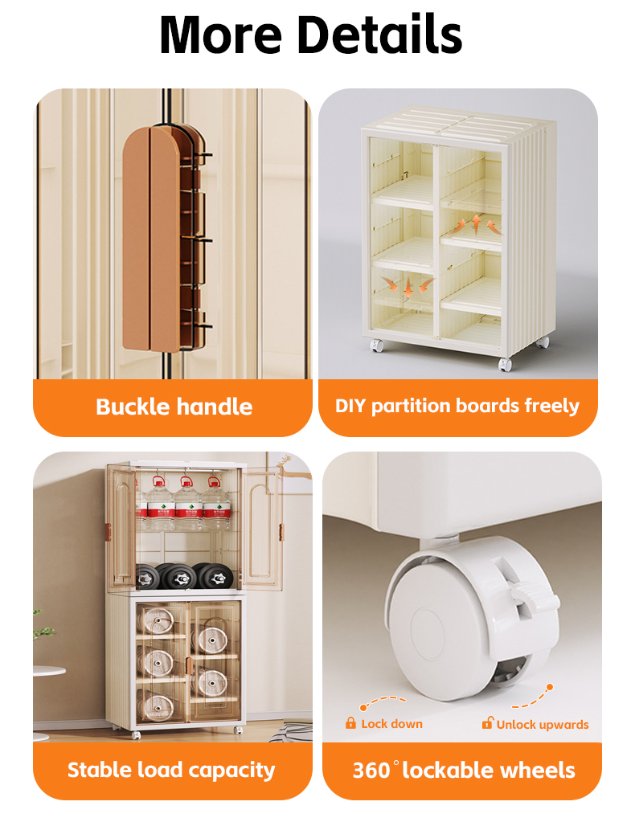 Portable Wardrobe Transparent Plastic Wardrobe