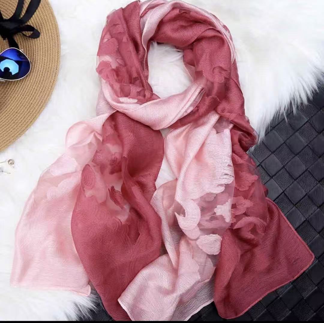 Tie-Dye Long Scarves Tie-Dye Long Scarf with Contrast Color Style