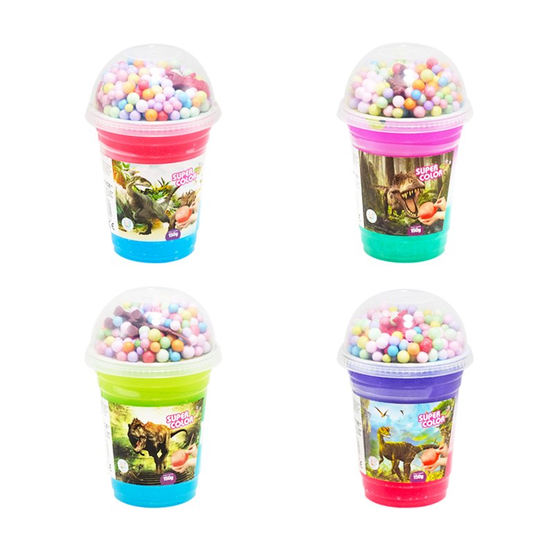 Slime Dino Theme Foam Beads Mix DIY Crystal Slime