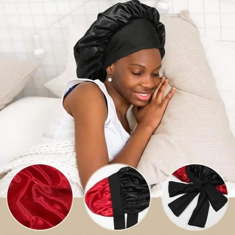 Bonnet Double-Layer Tie-Up Sleep Bonnet
