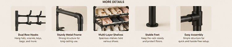 Open‑Style Shoe & Hat Rack Open‑Style Shoe & Hat Rack