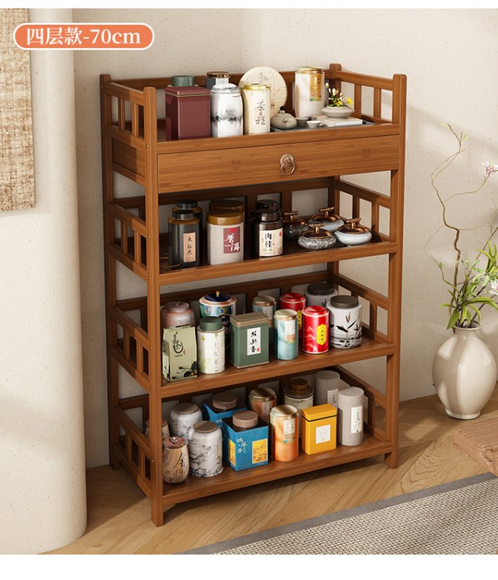 Bamboo Products – Mobile Cart Series Rail-Design Utility Cart