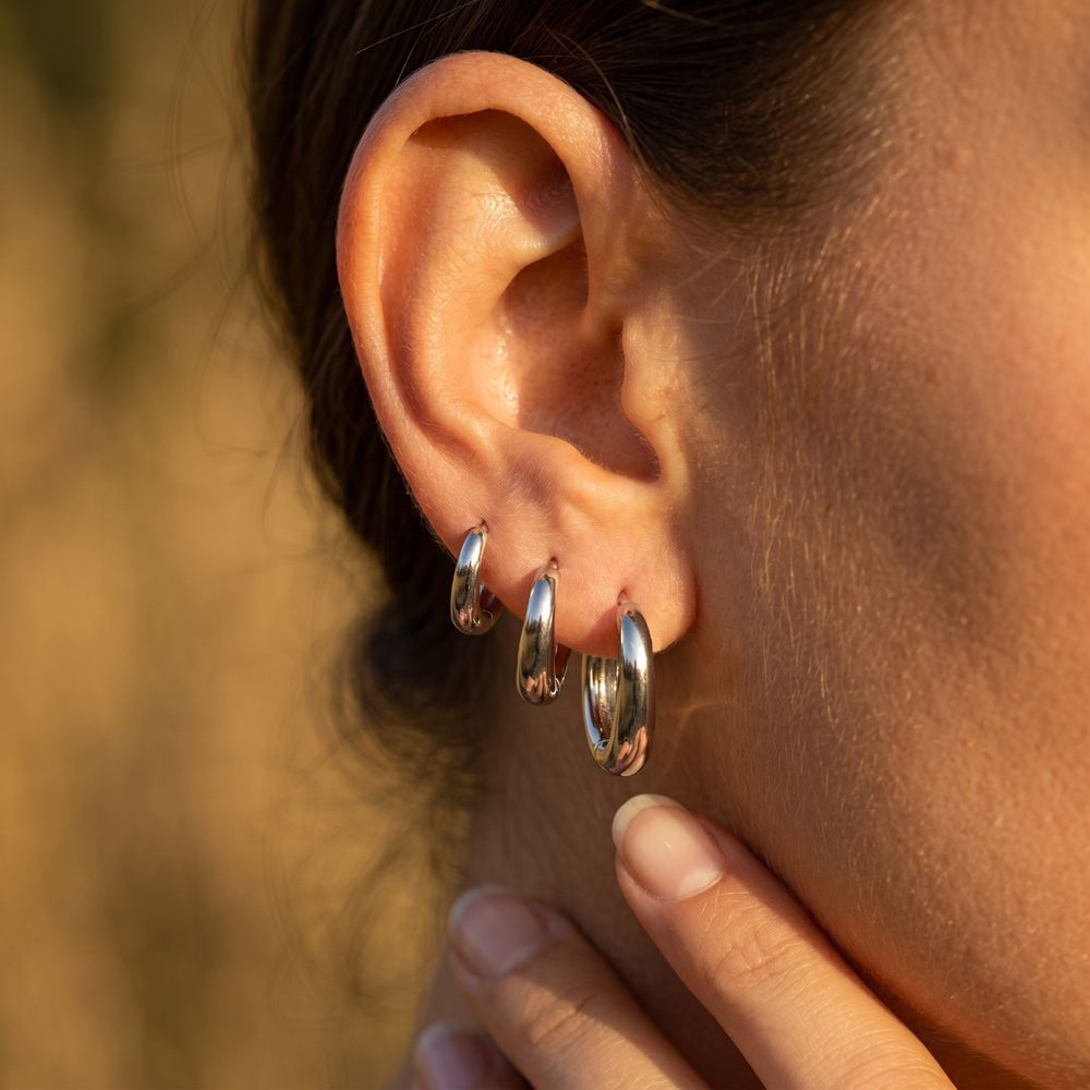 Copper Stud Earring Set Lumina Triple Hoop Earrings