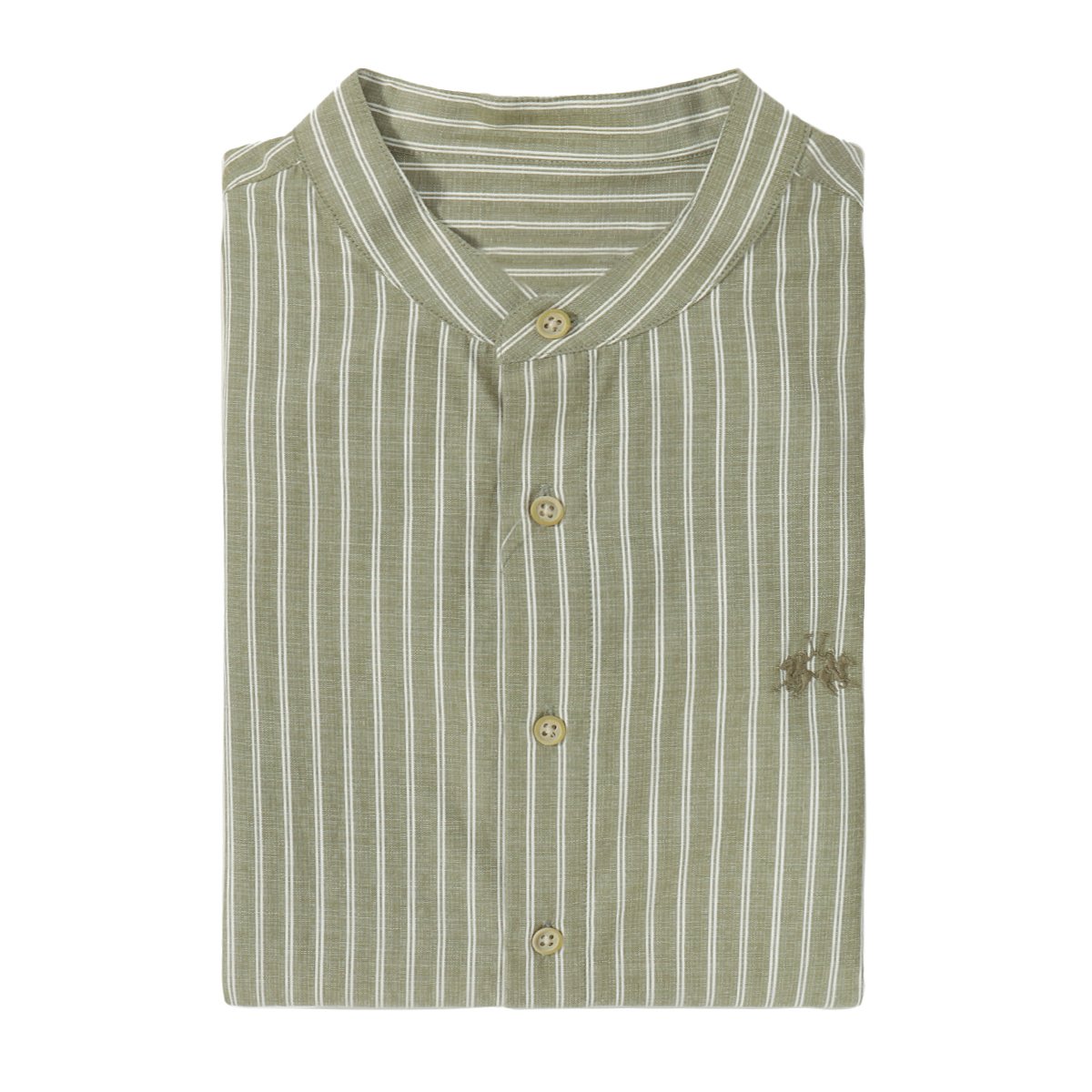 Casual Shirt Grandad Stripe Shirt