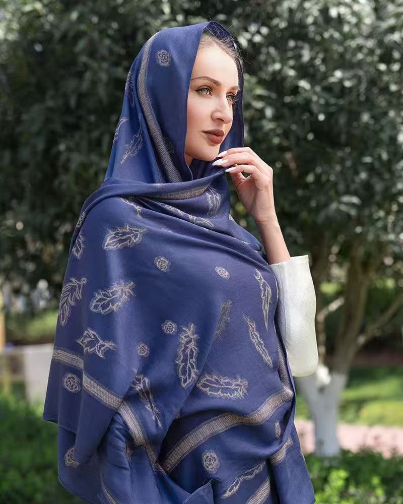 Rayon Viscose Long Scarves Jacquard Long Scarf, Headscarf and Shawl