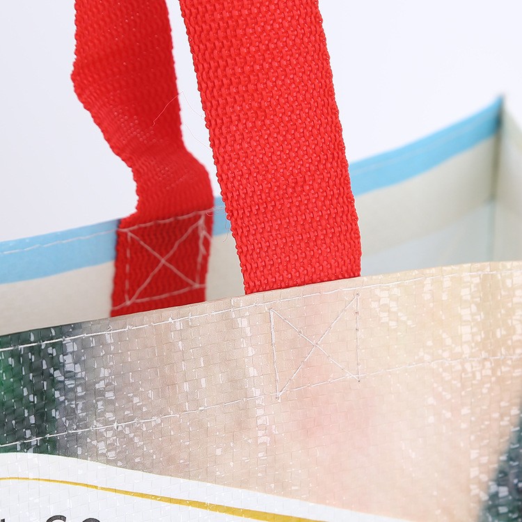 Other Gift Packaging In‑Stock Woven Shopping Bag – 3D Supermarket Gift & Advertising Tote, Laminated Waterproof, Heavy‑Duty Storage