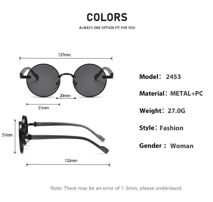 Gradient metal sunglasses 7006