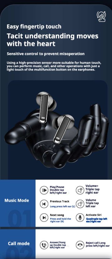 TWS Earbuds KP-719 Wireless Bluetooth AI-Translation Earbuds