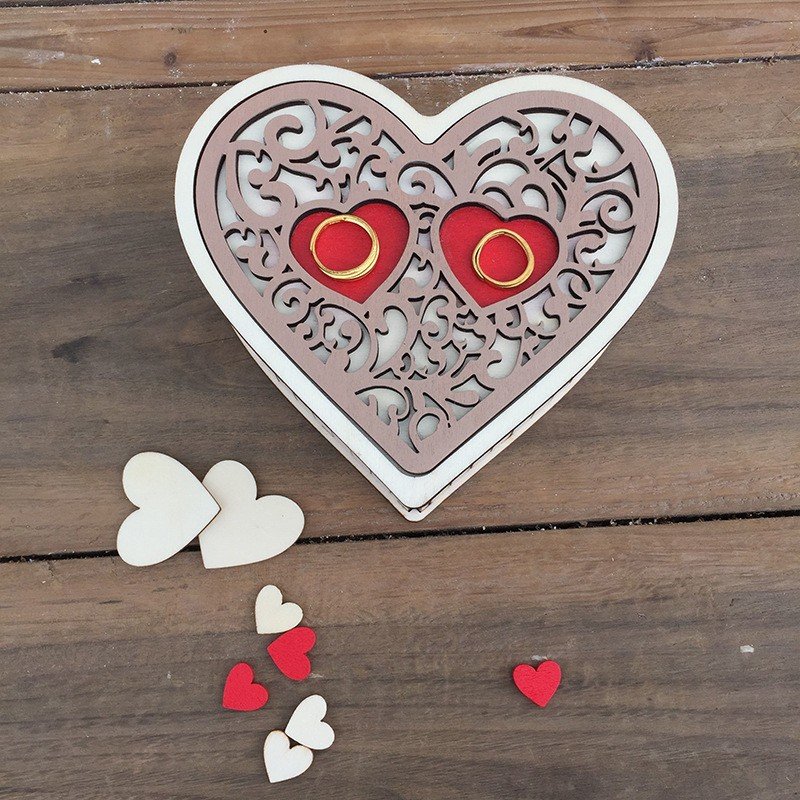 Wedding Supplies Heart Hollow Storage Box