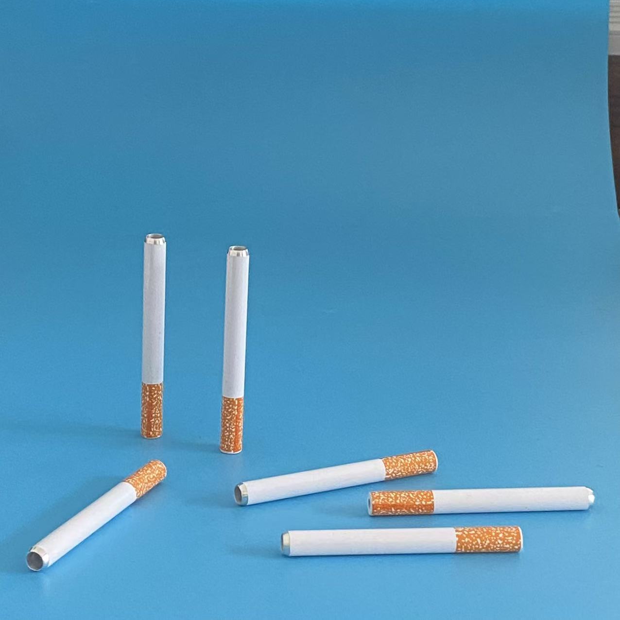 Glow-in-the-Dark Fidgets Gold‑Foil Cigarette‑Style Aluminum Glow‑in‑the‑Dark Stick