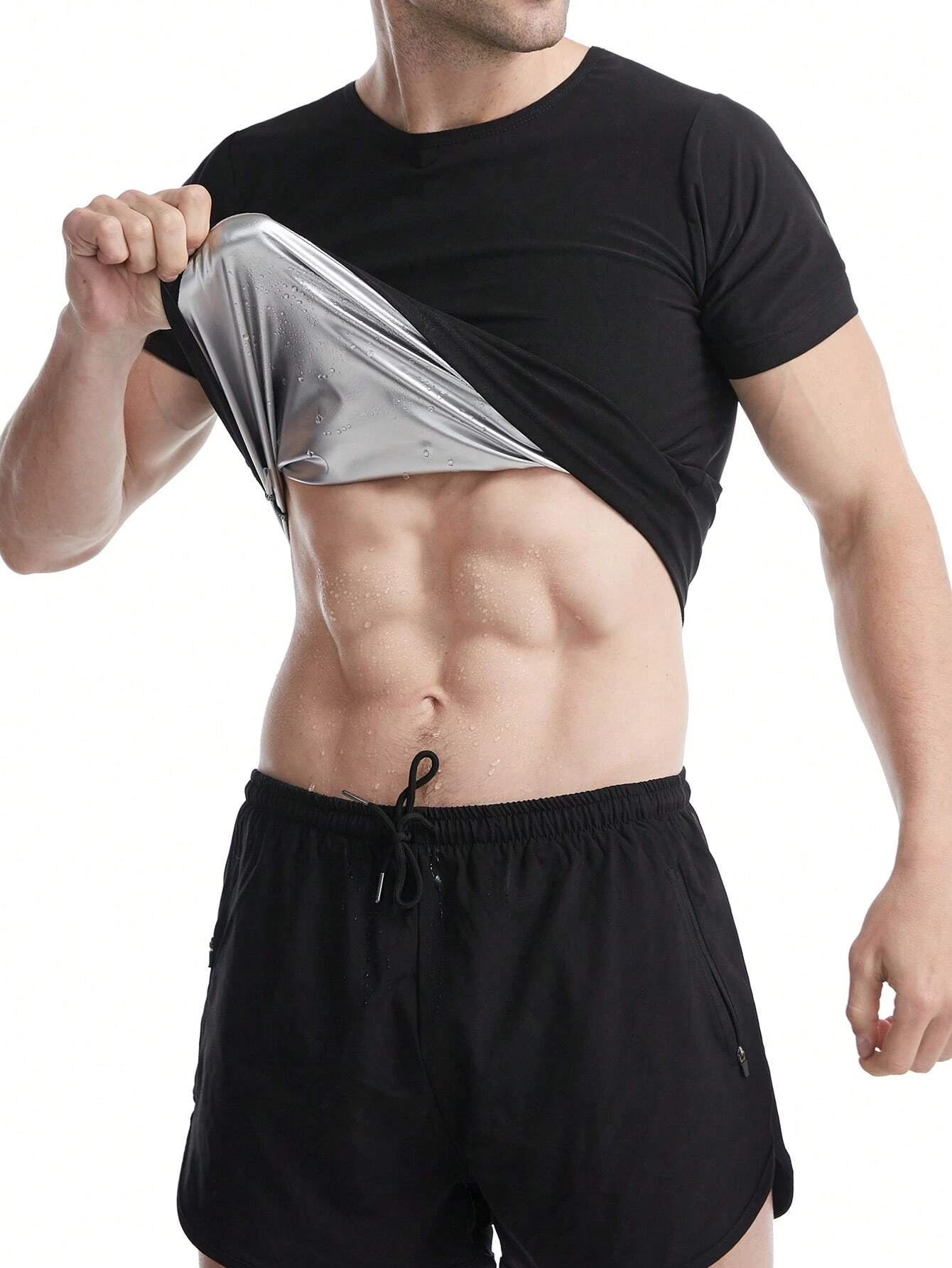 Activewear Sweat-Enhancing Men's Short Sleeve