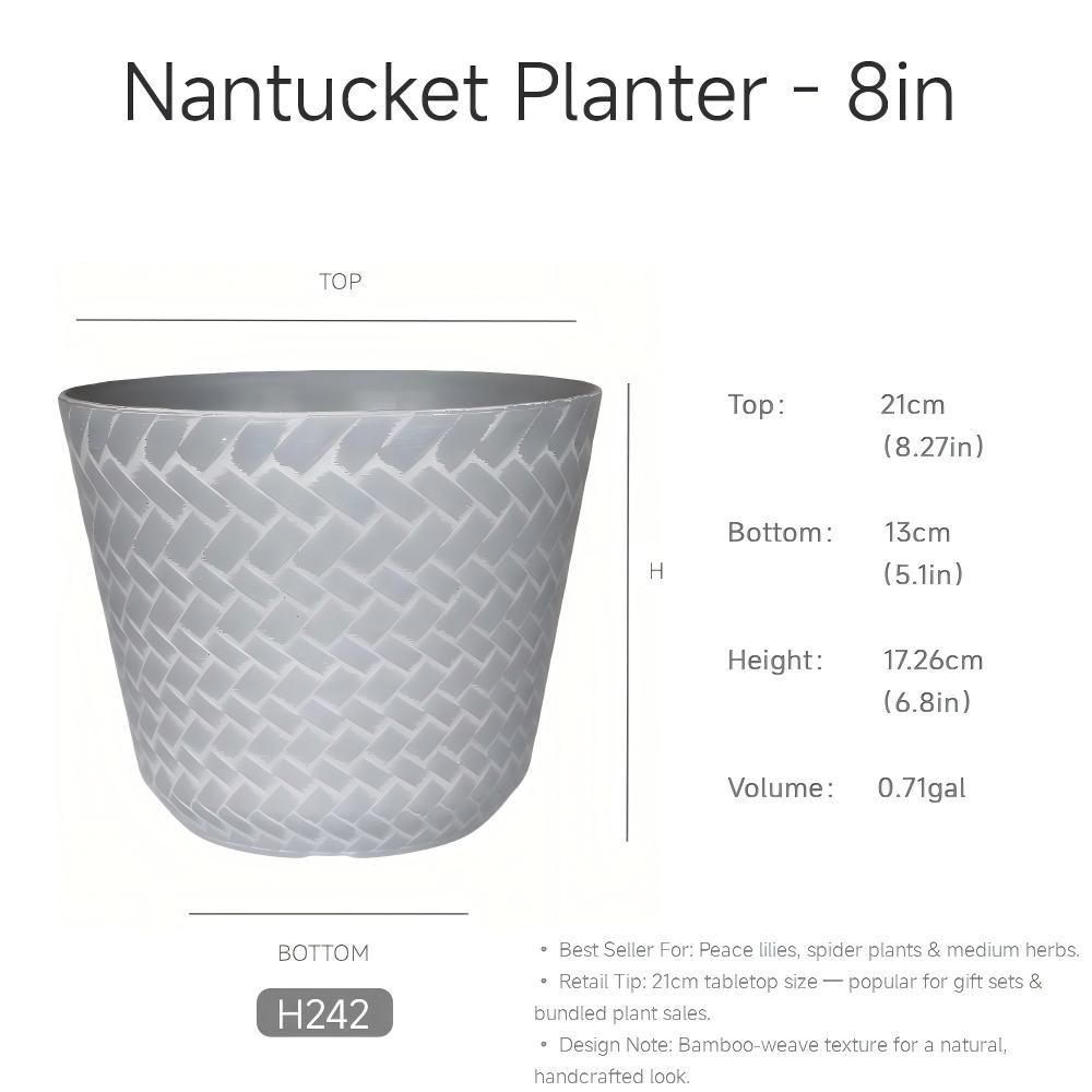Nantucket Planter H242 8in