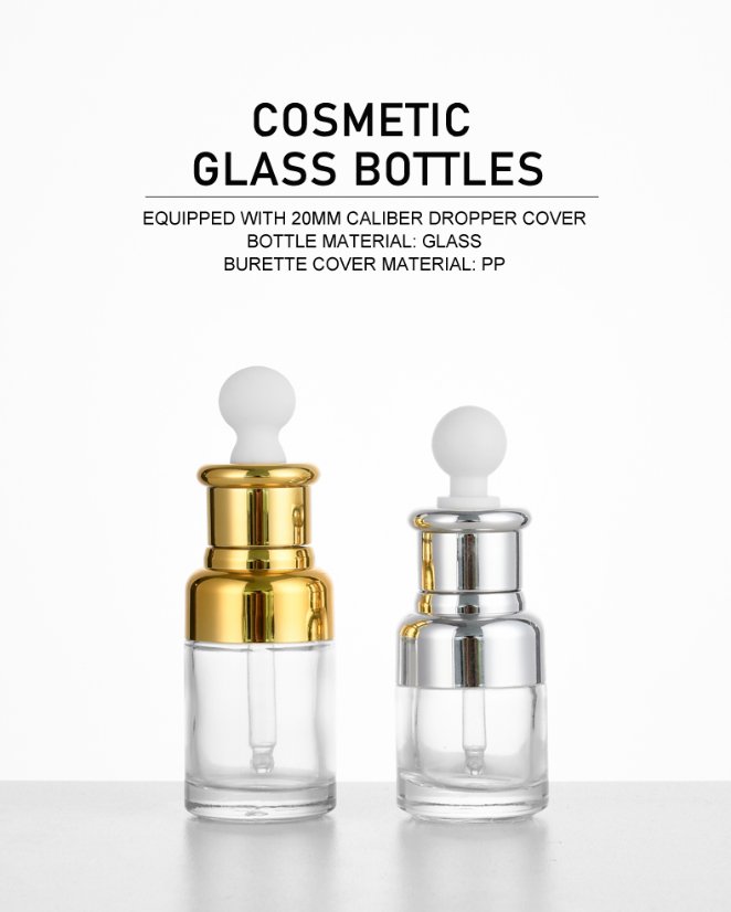 frasco cuentagotas 20ml/30ml Dropper Bottle for Serum & Cosmetic Packaging