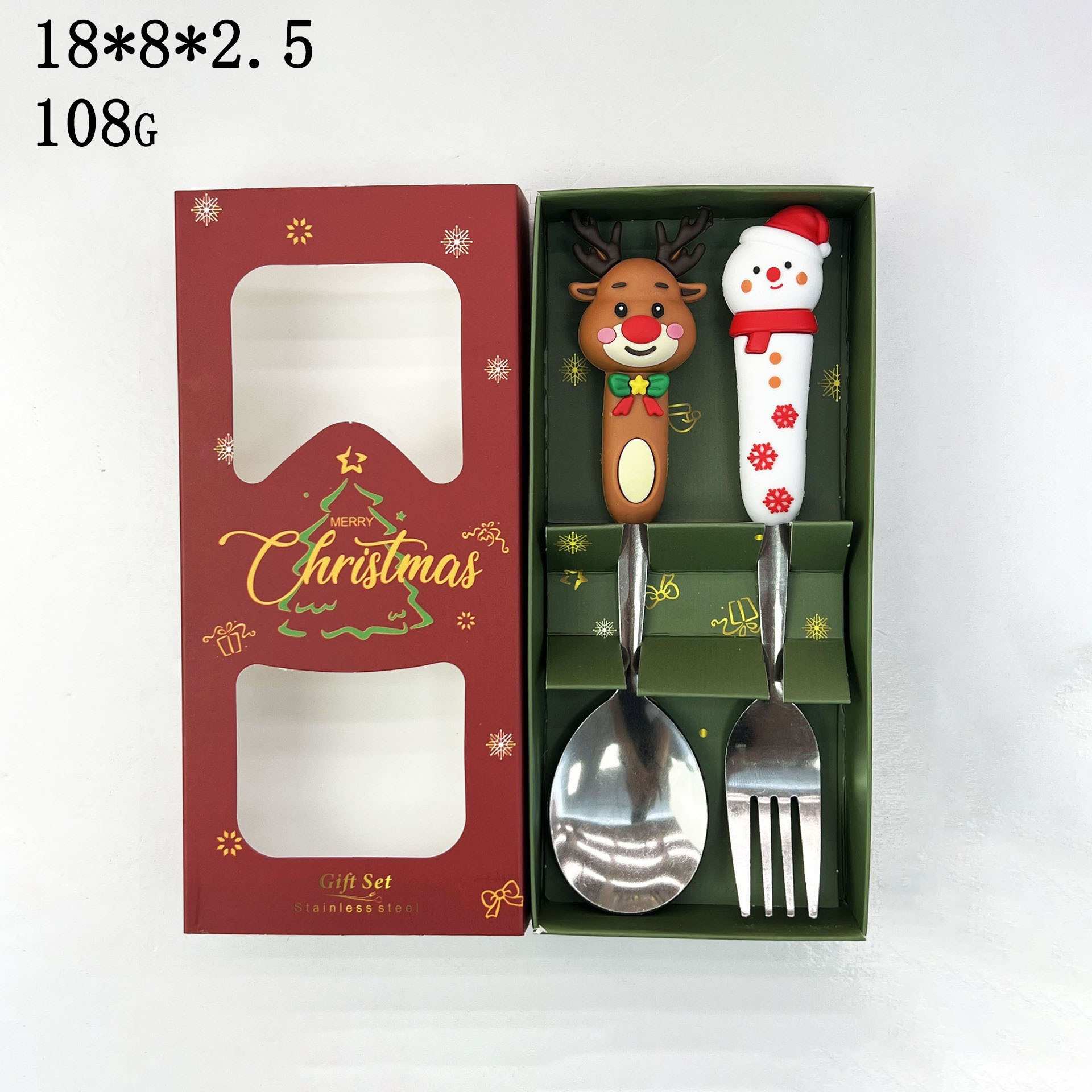Christmas Tableware Stainless Steel Creative Christmas-Style Cutlery Gift Box Set