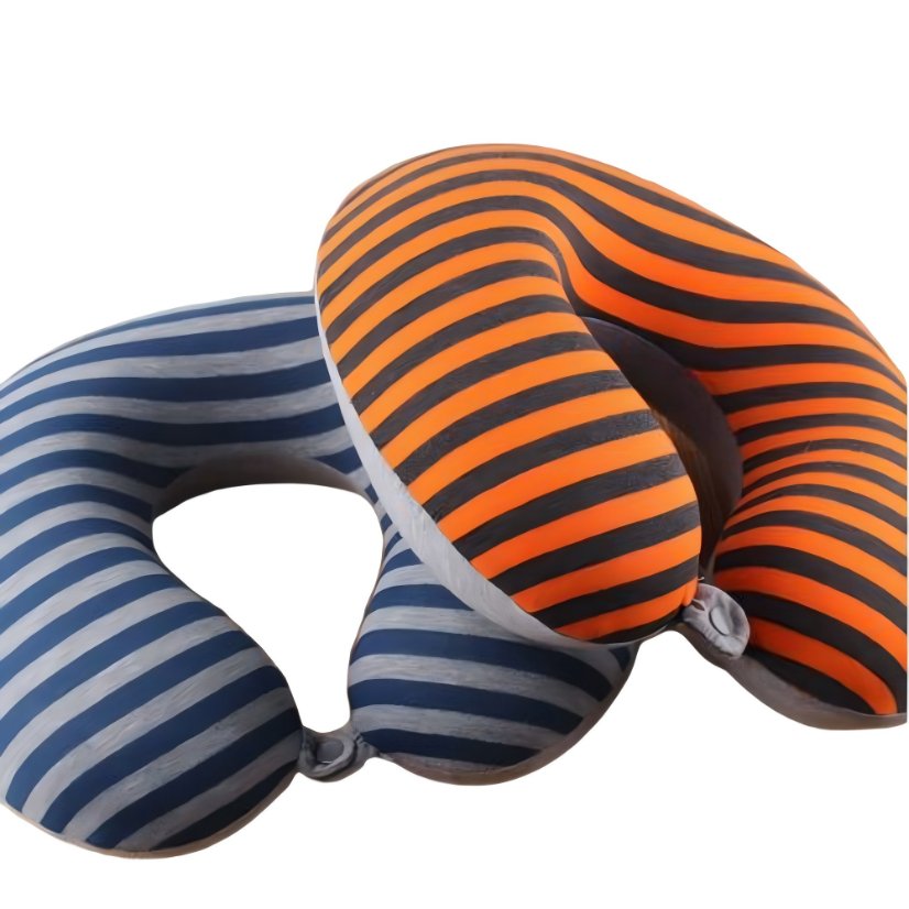 U-shaped pillow Single-Sided Striped Memory Foam U-Shaped Pillow
