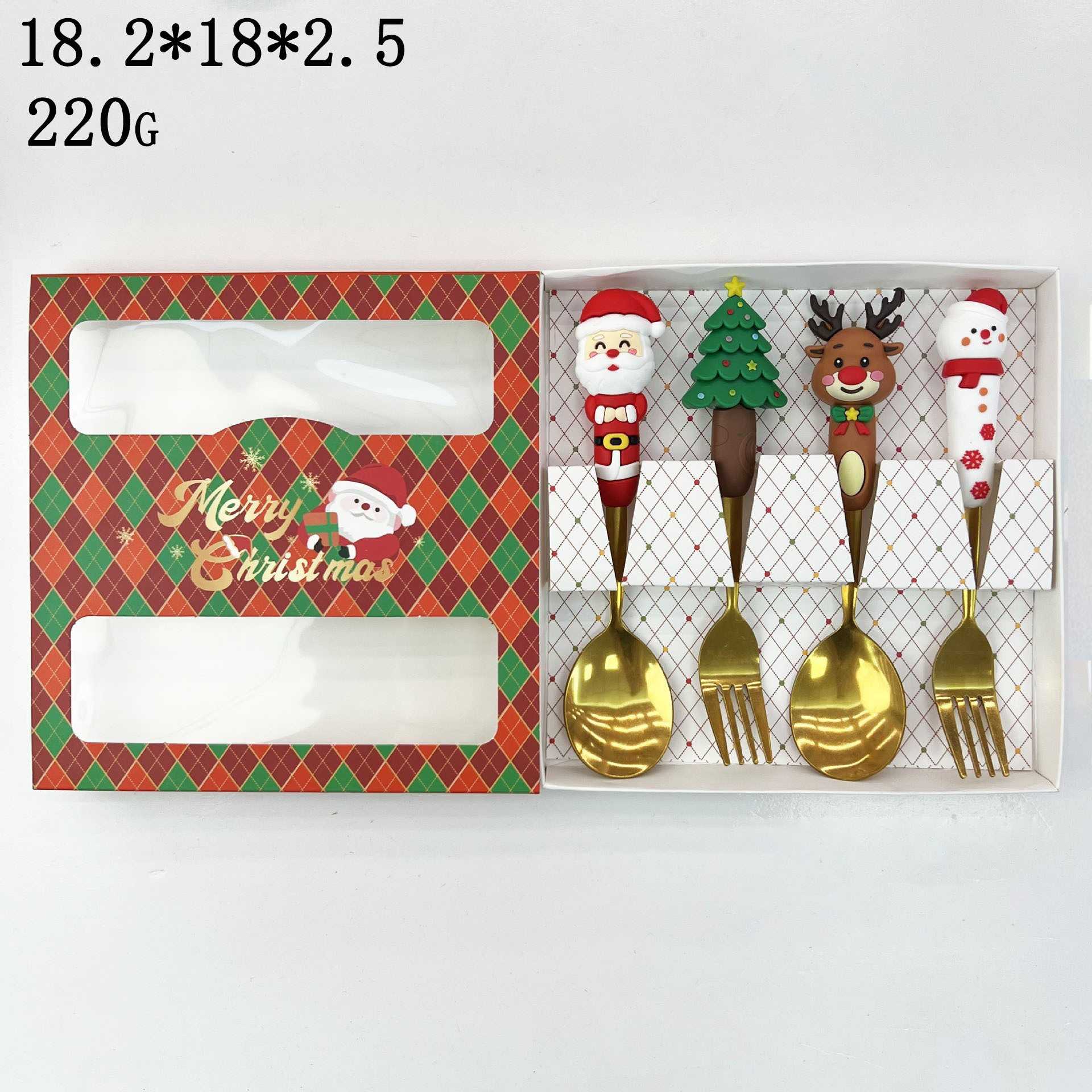 Christmas Tableware Stainless Steel Creative Christmas-Style Cutlery Gift Box Set