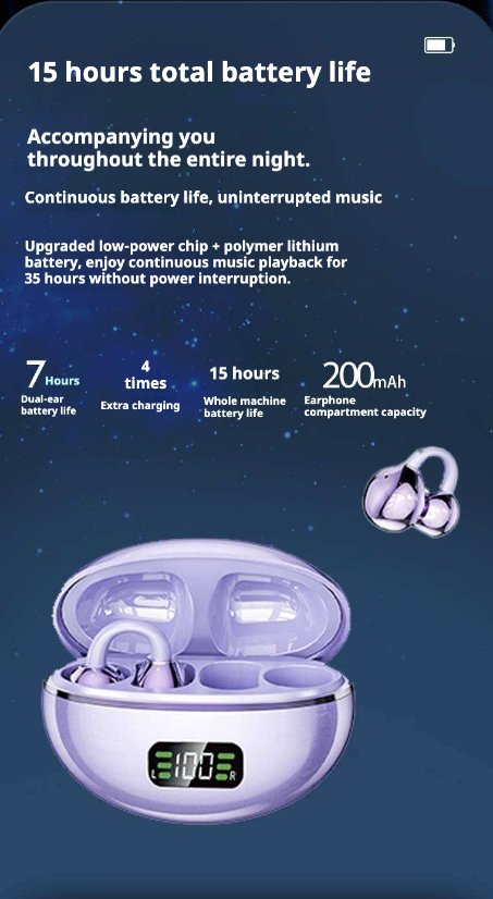 TWS Earbuds KP-206 Wireless Bluetooth OWS Clip-on Earphones