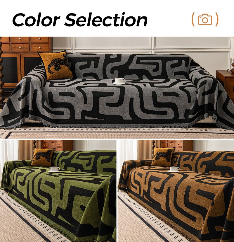 Jacquard sofa throw Maze Sofa Throw