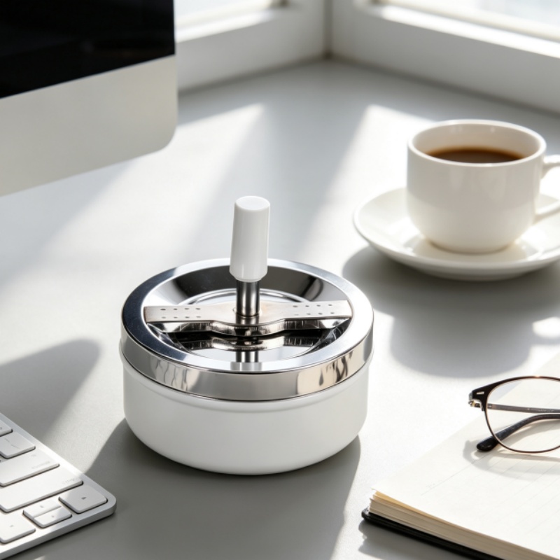 Ashtrays Rot‑ashtray operated by finger pressing and twisting