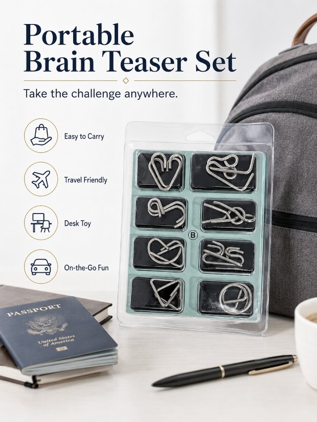 Puzzle Lock 8-piece Set B of Intelligence Unlocking Puzzle Bubble Box