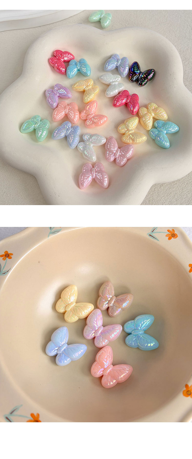 Transparent Acrylic Beads Butterfly Beads