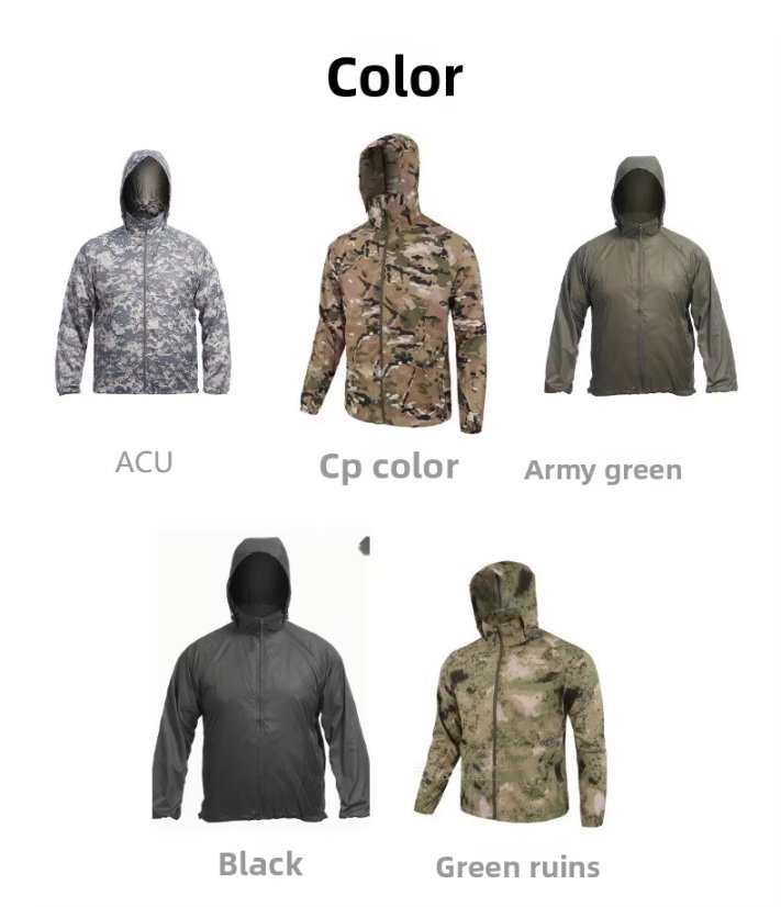 Sun-protective clothing Cycling Tactical Camo Sun Protection Pilot Jacket – Relaxed Plus-Size Hooded Summer Lightweight Outdoor Skin Suit