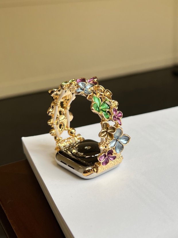 Watch strap Sakura Floral Enamel Strap for Apple Watch All Series