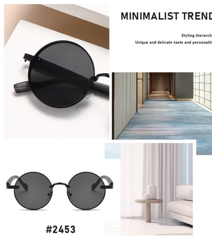 Gradient metal sunglasses 7006