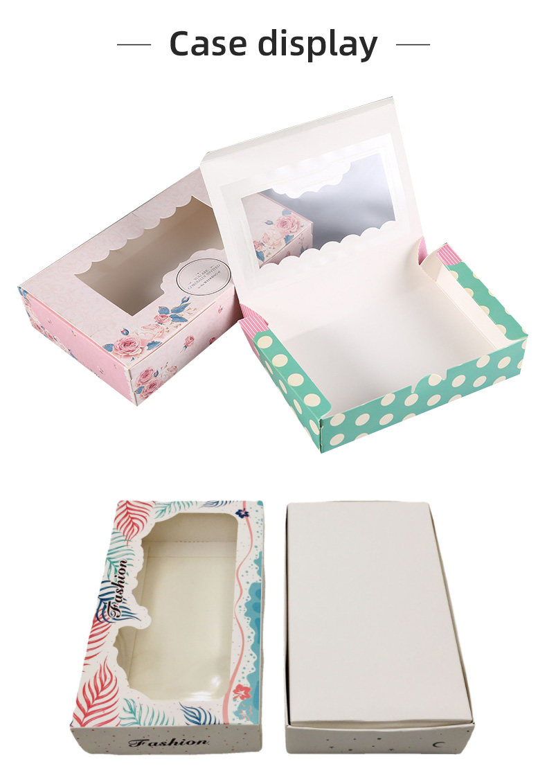 Card Carton Custom Window Box with PET Window and Paper Insert