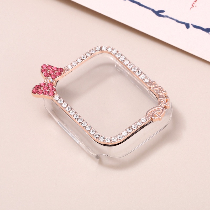 Alloy watch band Heart & Mickey Rhinestone Metal Strap for Apple Watch Series 5/6/7/8/9/SE