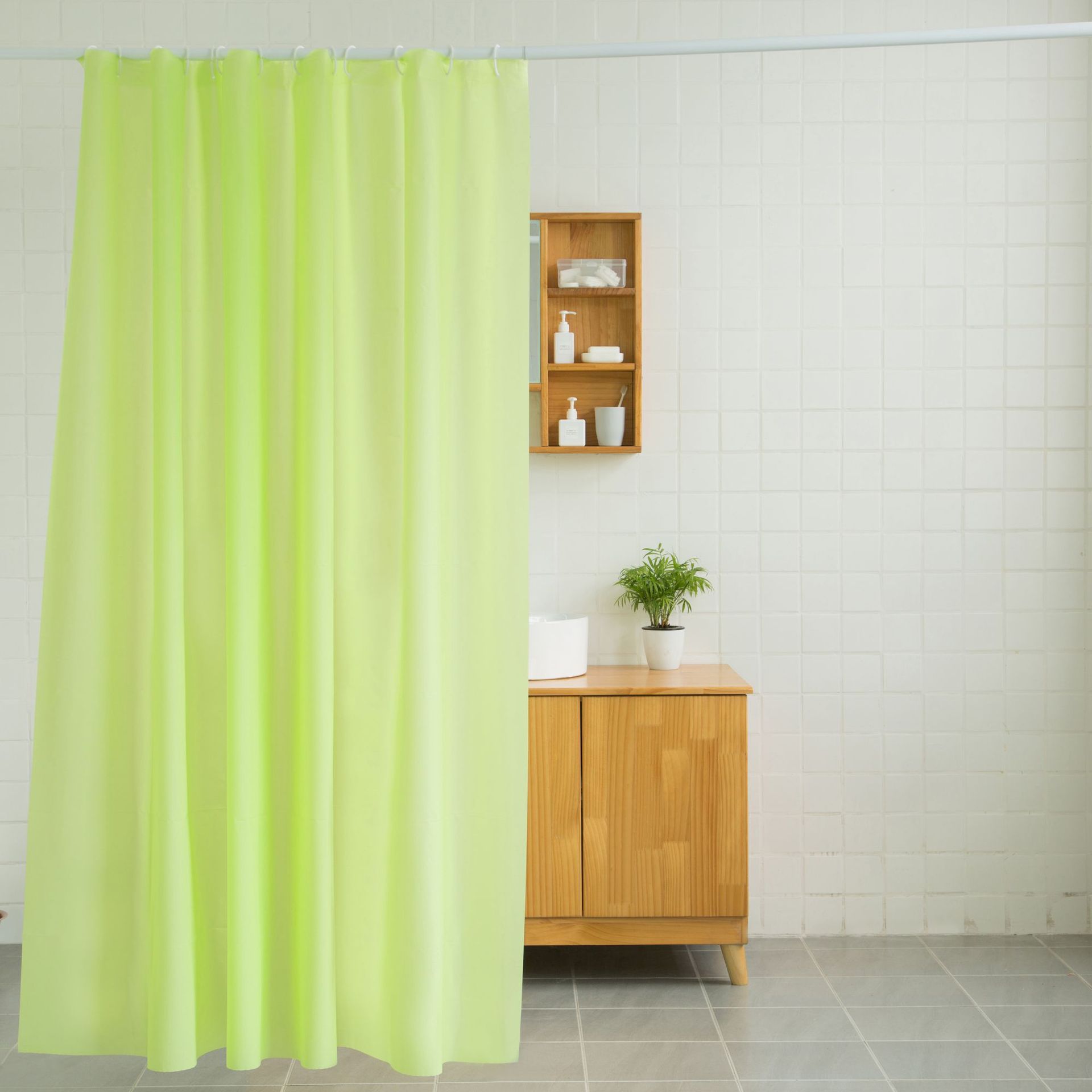 Solid Color PEVA Shower Curtain Thickened Solid Color Shower Curtain