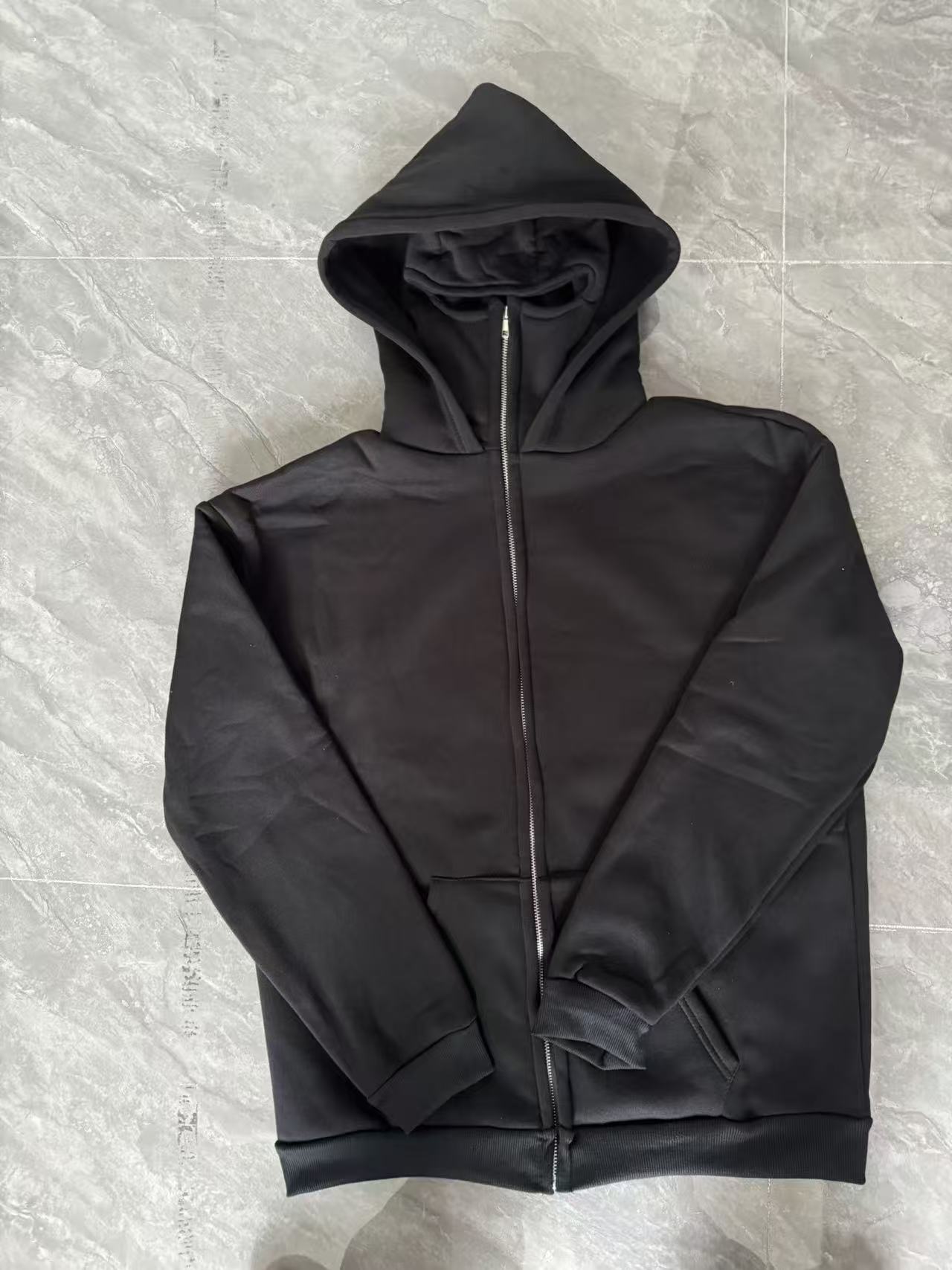 Men's Zip-Up Hoodie Double-Hood Masked Zip-Up Hoodie