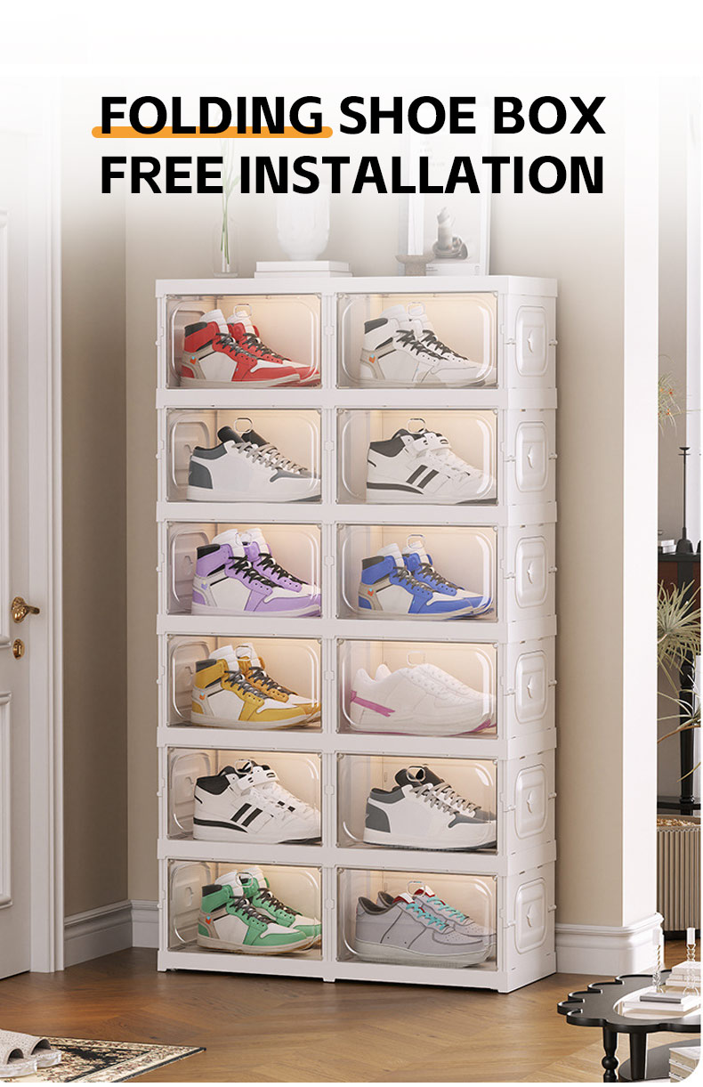 Stackable Shoe Organizer Clear Shoe Box