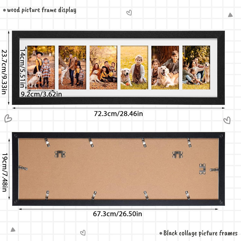 MDF Picture Frames Six-grid and seven-grid photo frames