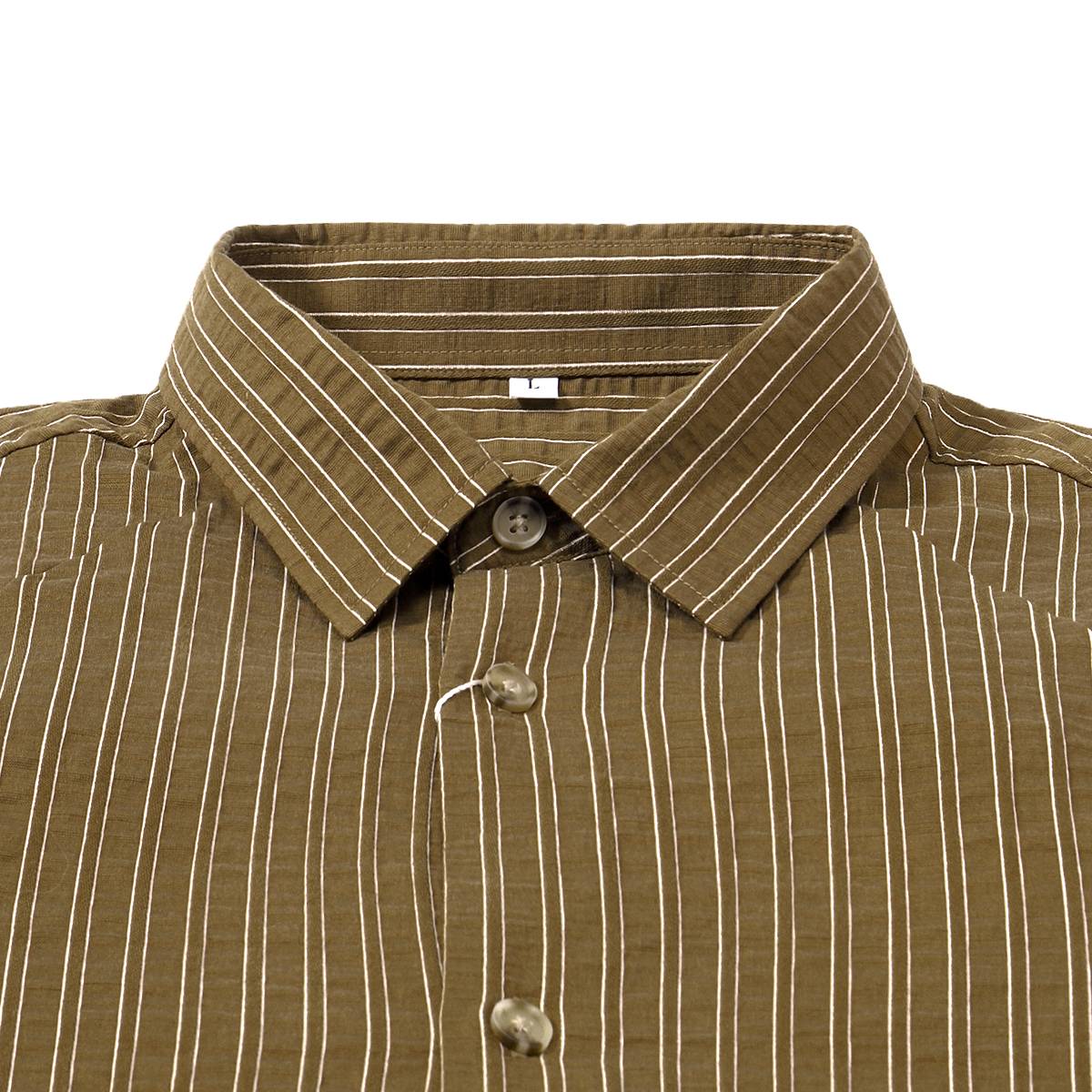 Casual Shirt Lyocell Slub Stripe Shirt