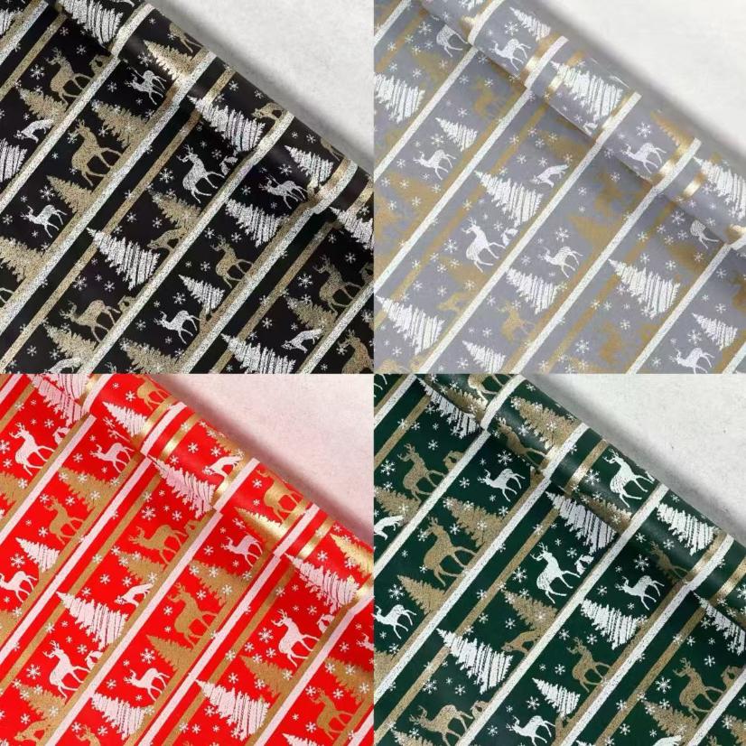 Christmas gift wrapping paper Gold & Silver Metallic Christmas Gift Wrapping Paper