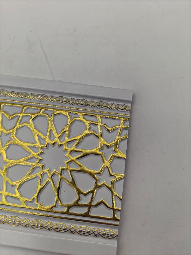 decor line PS Arabic Window Lattice Gold Foil Molding, Geometric Pattern Frame Trim