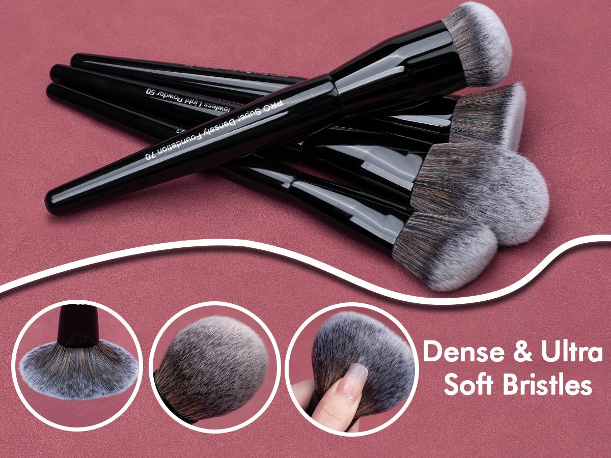 Professional Makeup Brush Set 32Pcs PRO Grade Makeup Brushes Set with Super large Holder, Premium Ultra-soft Synthetic Foundation Contour Powder Blush Concealer Eyeshadow Classic Black Make up Brush